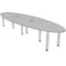Skutchi Designs 45 in W, 144 in L, 29 in H, Engineered Wood Top, Grey H-OVL-46143PT-01-EL - alternate 1